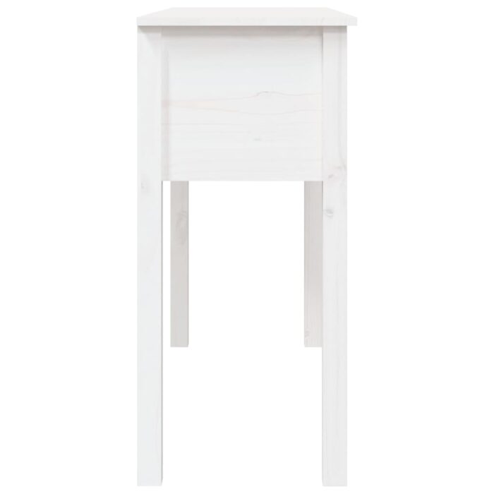Table console Blanc 100x35x75 cm Bois massif de pin – Image 6
