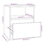 Table de chevet sonoma gris 40x40x50 cm bois d'ingénierie – Image 6