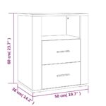 Table de chevet Sonoma gris 50x36x60 cm Bois d'ingénierie – Image 8