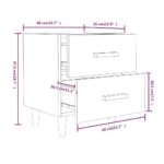 Table de chevet Sonoma gris 40x35x47,5 cm – Image 5