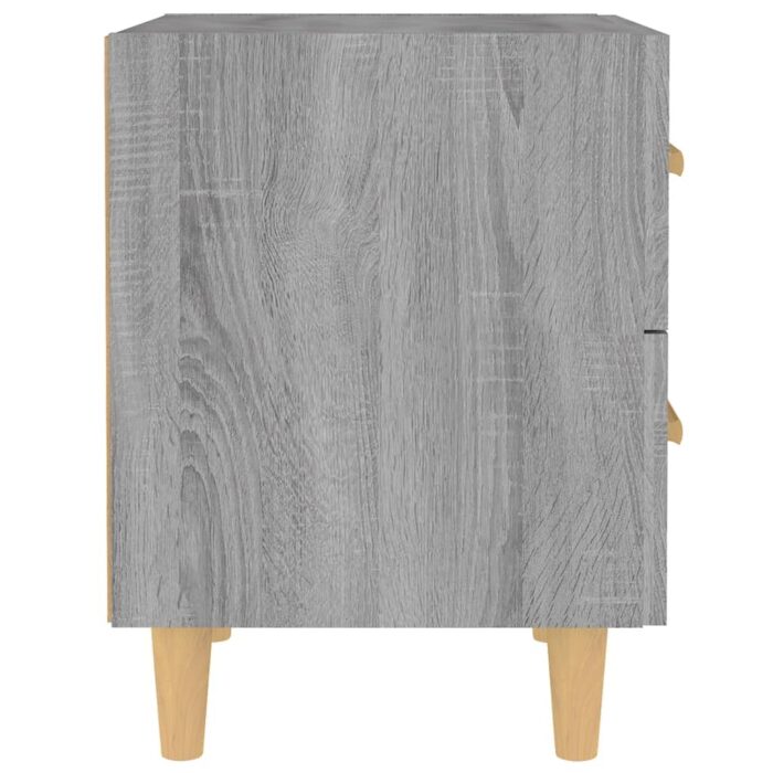 Tables de chevet 2 pcs Sonoma gris 40x35x47,5 cm – Image 2