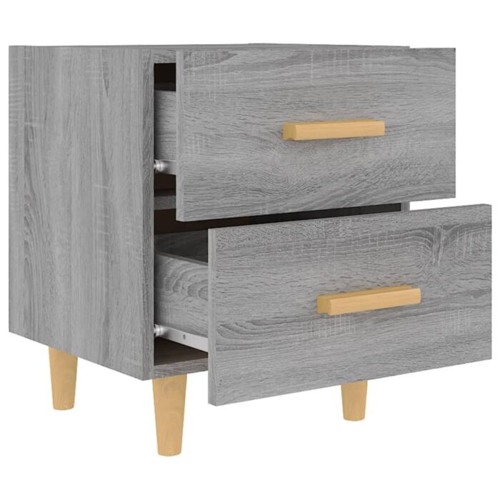 Tables de chevet 2 pcs Sonoma gris 40x35x47,5 cm – Image 3