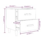 Tables de chevet 2 pcs Sonoma gris 40x35x47,5 cm – Image 5