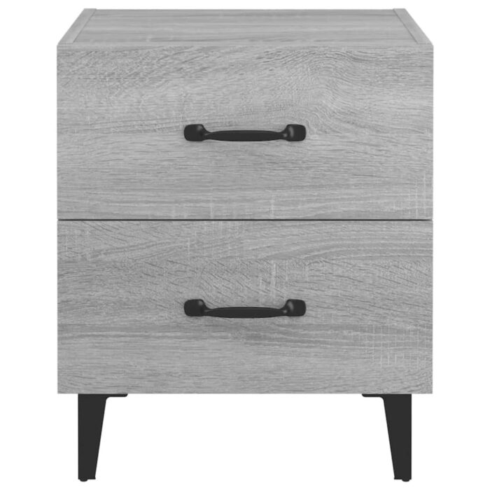 Tables de chevet 2 pcs Sonoma gris 40x35x47,5 cm – Image 2