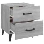 Tables de chevet 2 pcs Sonoma gris 40x35x47,5 cm – Image 4
