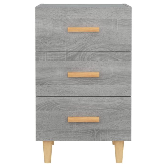 Table de chevet sonoma gris 40x40x66 cm bois d'ingénierie – Image 2