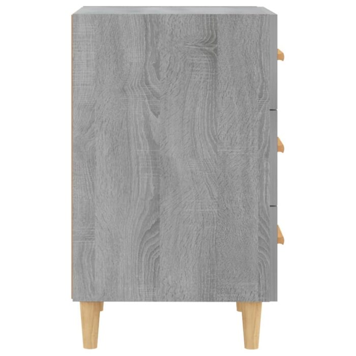 Table de chevet sonoma gris 40x40x66 cm bois d'ingénierie – Image 3