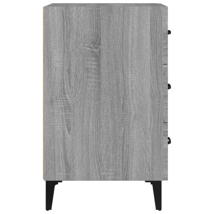 Table de chevet sonoma gris 40x40x66 cm bois d'ingénierie – Image 2