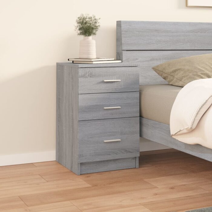 820521_1.jpg Table de chevet Sonoma gris 40x40x63 cm Bois d'ingénierie – Image 1