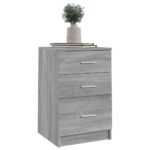 Table de chevet Sonoma gris 40x40x63 cm Bois d'ingénierie – Image 2