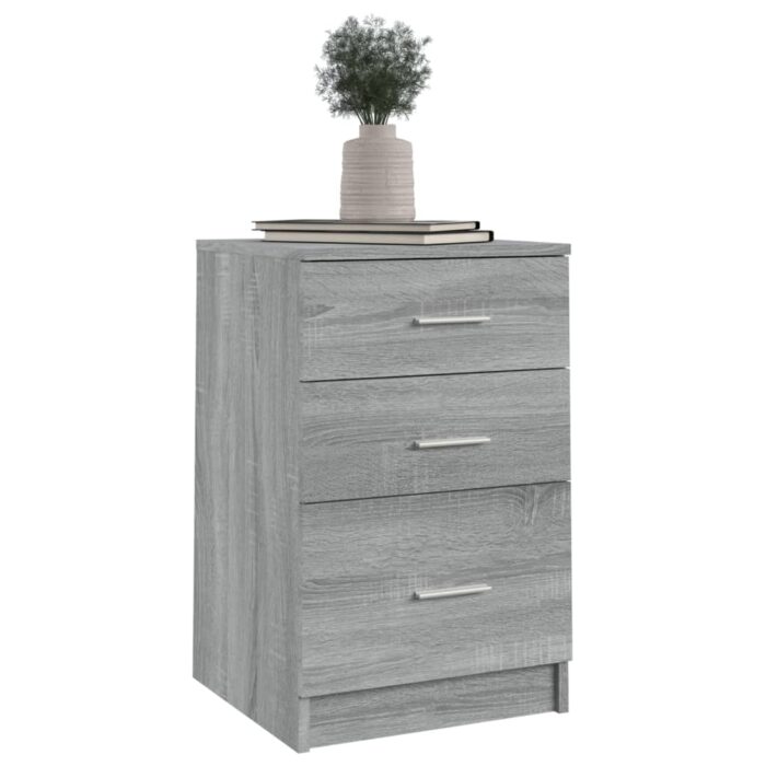 Table de chevet Sonoma gris 40x40x63 cm Bois d'ingénierie – Image 2