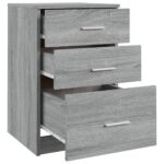 Table de chevet Sonoma gris 40x40x63 cm Bois d'ingénierie – Image 6
