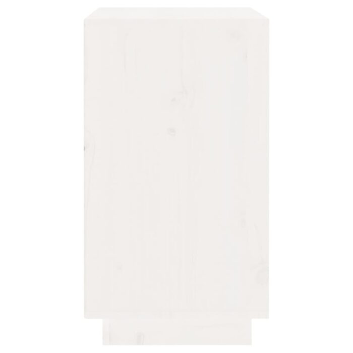 Armoire à vin Blanc 55,5x34x61 cm Bois de pin massif – Image 4