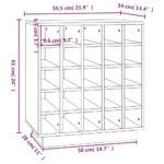 Armoire à vin Blanc 55,5x34x61 cm Bois de pin massif – Image 6