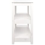 Table console Blanc 110x40x74 cm Bois massif de pin – Image 4