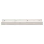 Étagères murales 2 pcs Blanc 80x12x9 cm Bois de pin massif – Image 2