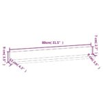 Étagères murales 2 pcs Blanc 80x11x9 cm Bois de pin massif – Image 6