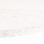 Dessus de table blanc 70x35x2,5 cm bois de pin massif ovale – Image 4