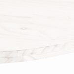 Dessus de table blanc 90x45x2,5 cm bois de pin massif ovale – Image 4