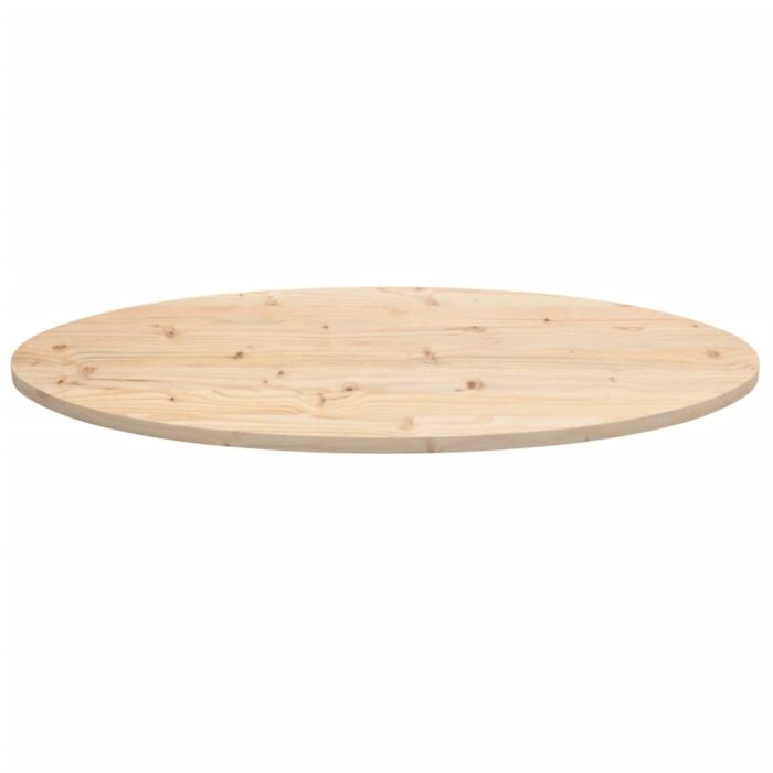 Dessus de table 110x55x2,5 cm bois de pin massif ovale – Image 2