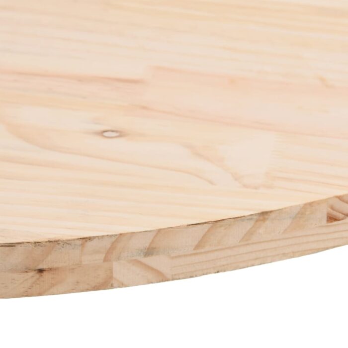 Dessus de table 110x55x2,5 cm bois de pin massif ovale – Image 4