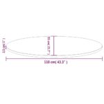 Dessus de table blanc 110x55x2,5 cm bois de pin massif ovale – Image 6