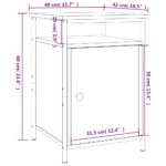 Table de chevet chêne sonoma 40x42x60 cm bois d'ingénierie – Image 10