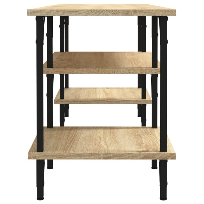 Meuble TV chêne sonoma 102x35x45,5 cm bois d'ingénierie – Image 4