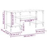 Meuble TV chêne sonoma 102x35x45,5 cm bois d'ingénierie – Image 7