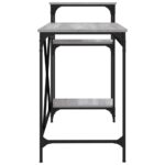 Bureau et étagères sonoma gris 135x50x90 cm bois ingénierie/fer – Image 4