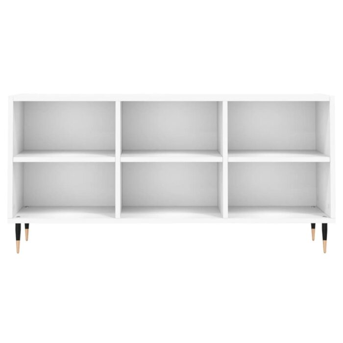Meuble TV blanc 103,5x30x50 cm bois d'ingénierie – Image 2