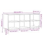 Meuble TV blanc 103,5x30x50 cm bois d'ingénierie – Image 7