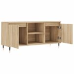 Meuble TV chêne sonoma 104x35x50 cm bois d'ingénierie – Image 4