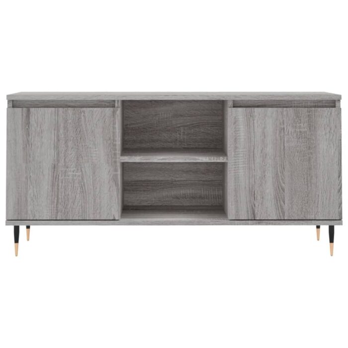 Meuble TV sonoma gris 104x35x50 cm bois d'ingénierie – Image 3