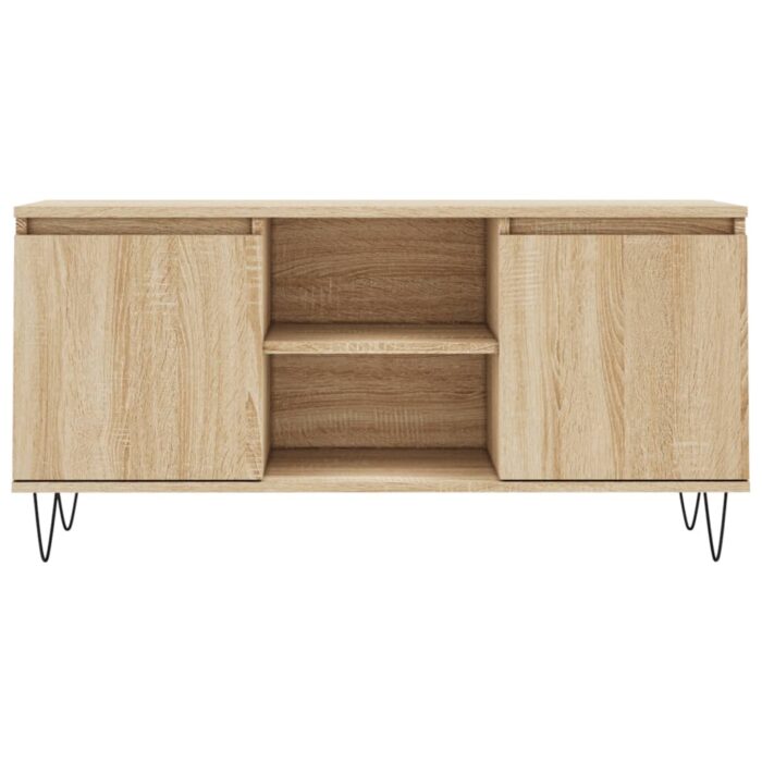 Meuble TV chêne sonoma 104x35x50 cm bois d'ingénierie – Image 3