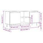 Meuble TV chêne sonoma 104x35x50 cm bois d'ingénierie – Image 9