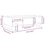 Table basse gris béton 104x60x35 cm bois d'ingénierie – Image 8