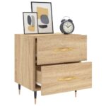 Table de chevet chêne sonoma 40x35x47,5 cm bois d’ingénierie – Image 2