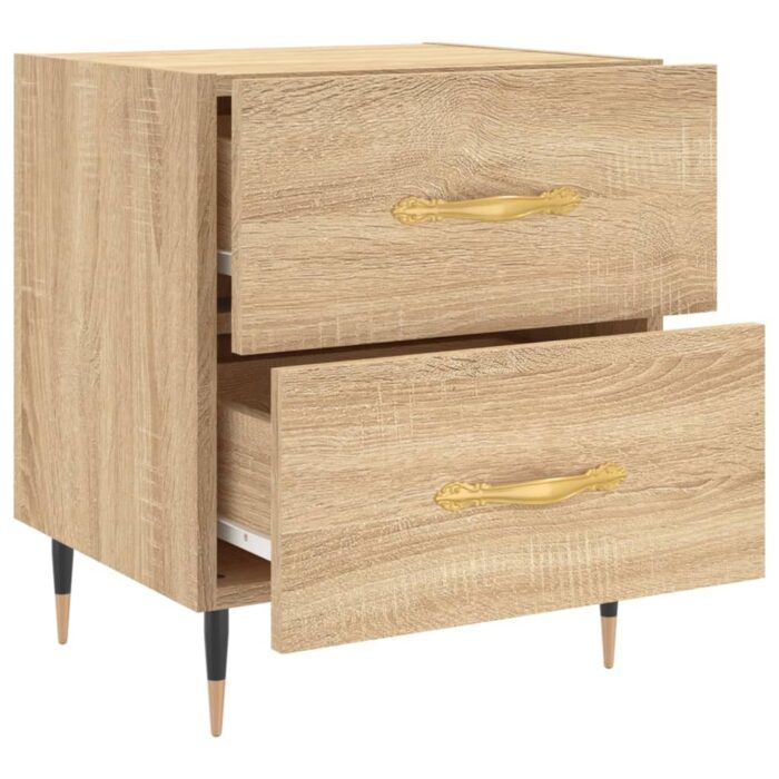 Table de chevet chêne sonoma 40x35x47,5 cm bois d’ingénierie – Image 3