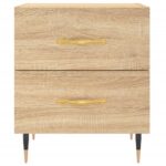Table de chevet chêne sonoma 40x35x47,5 cm bois d’ingénierie – Image 4