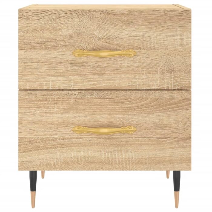 Table de chevet chêne sonoma 40x35x47,5 cm bois d’ingénierie – Image 4