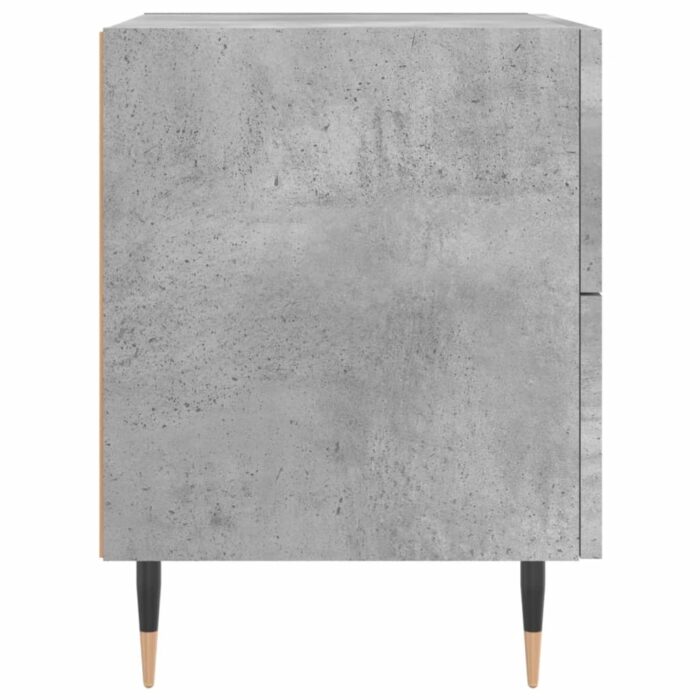 Table de chevet gris béton 40x35x47,5 cm bois d’ingénierie – Image 5