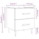 Table de chevet gris béton 40x35x47,5 cm bois d’ingénierie – Image 10