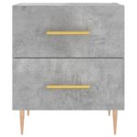 Table de chevet gris béton 40x35x47,5 cm bois d’ingénierie – Image 4