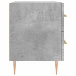 Table de chevet gris béton 40x35x47,5 cm bois d’ingénierie – Image 5