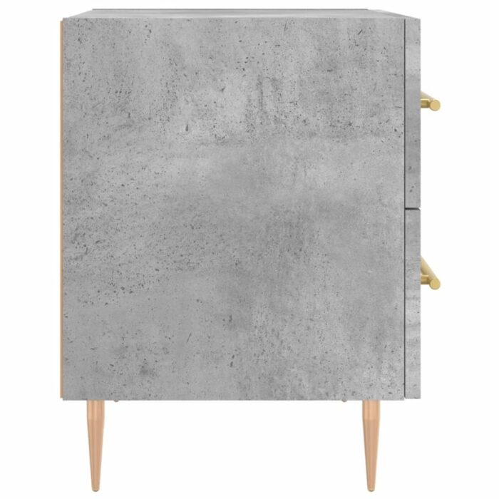 Table de chevet gris béton 40x35x47,5 cm bois d’ingénierie – Image 5