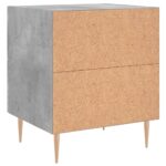 Table de chevet gris béton 40x35x47,5 cm bois d’ingénierie – Image 6