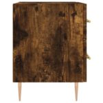 Table de chevet chêne fumé 40x35x47,5 cm bois d’ingénierie – Image 5