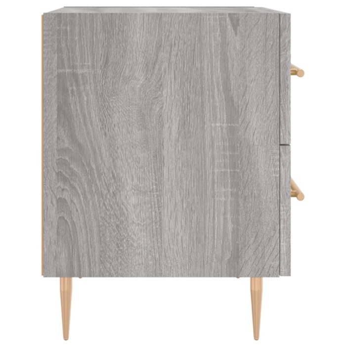Table de chevet sonoma gris 40x35x47,5 cm bois d’ingénierie – Image 5