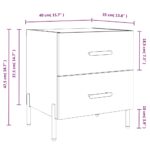 Table de chevet sonoma gris 40x35x47,5 cm bois d’ingénierie – Image 10